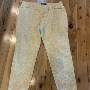 Old Navy Yellow Floral Cropped Pants